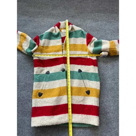 Isabel Marant Etoile Womens Multicolor Gabrie Striped Wool Coat Jacket S… - Picture 10 of 16